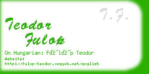 teodor fulop business card